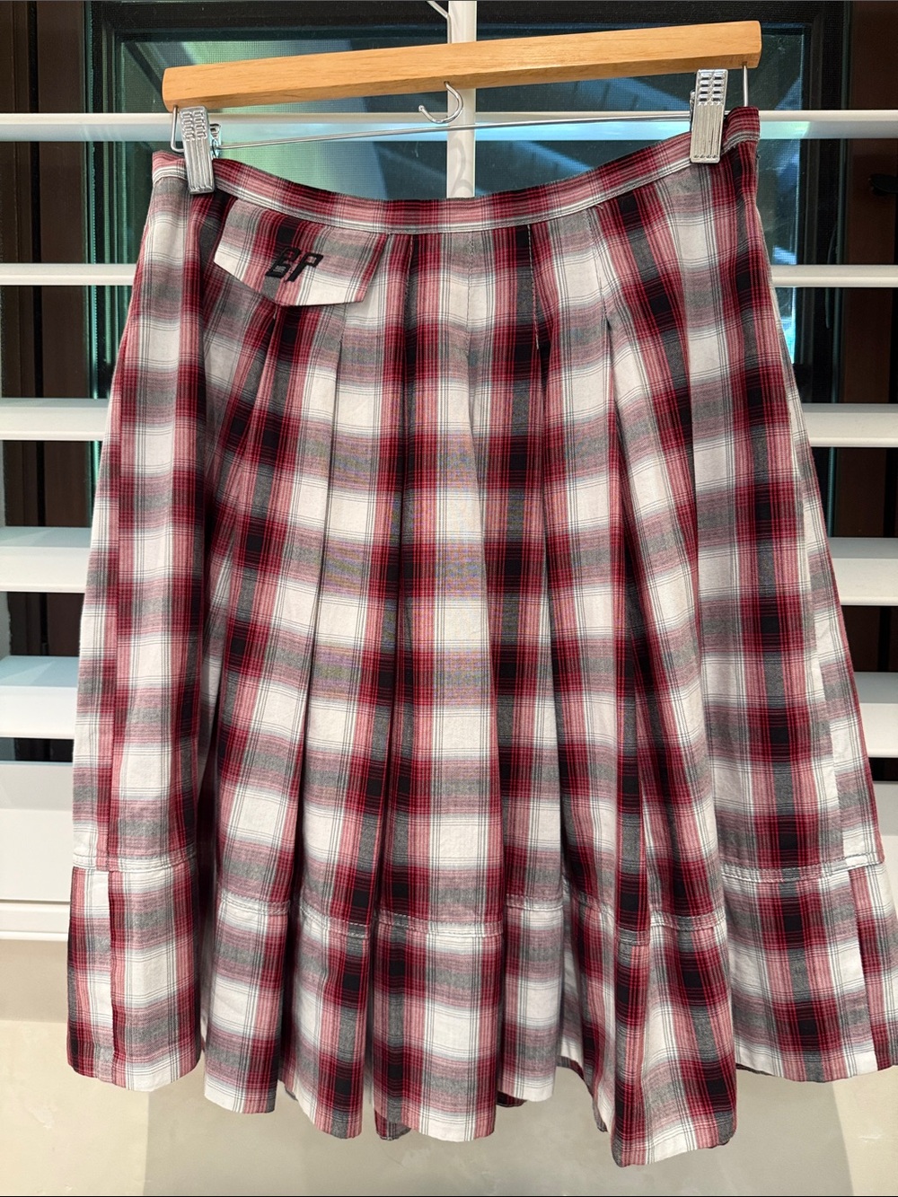 Baum une Pfergarden pleated plaid skirt